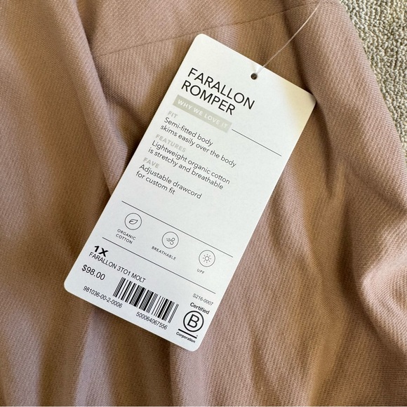 NWT Athleta Farallon Romper 1X Latte Mocha - Picture 10 of 13